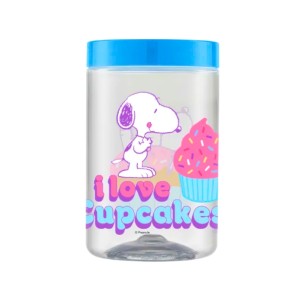 Pote Organizar Transparente do Snoopy do Charlie Brown 1,5L