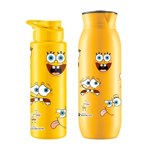 Kit Jarra 1,4L e Squeeze 750ml do Bob Esponja