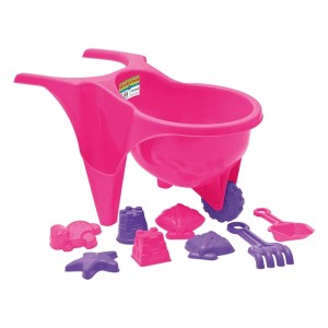 Brinquedo Carriola de Praia com 9 Peças Feminino