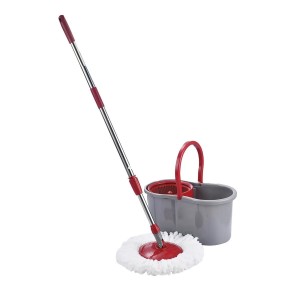 Mop Giratório com Balde Vermelho e Cinza da Paramount