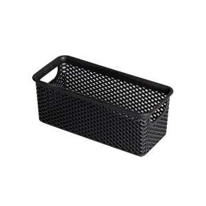 Cesto Organizador Com Tampa Preto 26x12x9cm Línea Paramount