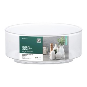 Organizador Diamond Giratório Transparente Paramount