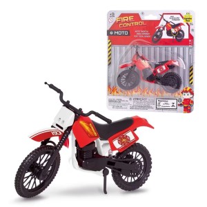 Brinquedo Moto De Bombeiros Vermelha E Branca Speed Motors