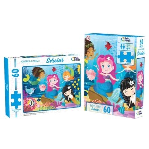 Quebra-Cabeças Sereia Com 60 Peças Pais & Filhos