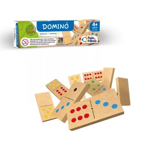 Jogo Dominó 28 Peças Em Madeira Pais & Filhos
