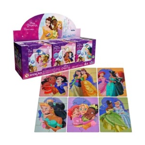 Mini Quebra-Cabeças Princesas Disney 10 Peças Pais & Filhos