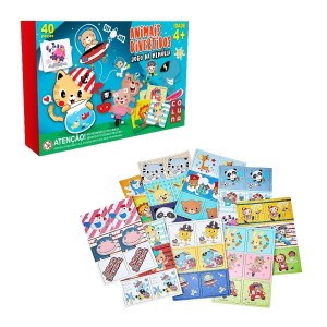 Jogo Da Memória Animais Divertidos 40 Peças Pais & Filhos