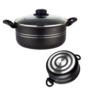 Panela Caçarola Antiaderente Preta 4.6L N24 Araflon