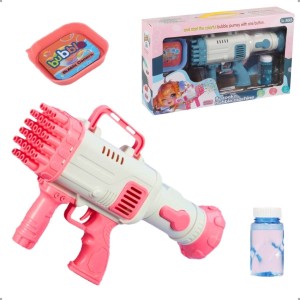 Super Lançador de Bolhas de Sabão Elétrica com 32 Ponteiras