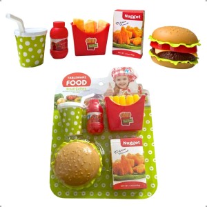 Kit Comidinha Fast Food Monta Desmonta Hora do Lanche