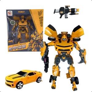 Brinquedo Robô Shide Transformers Bumblebee Camaro Amarelo