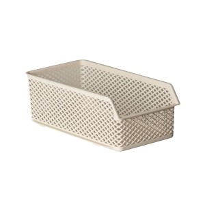 Organizador Empilhável Línea 28x15 x10 cm Creme