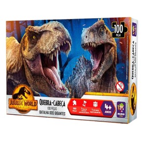 Quebra Cabeça Jurassic World Dominion com 100 pçs