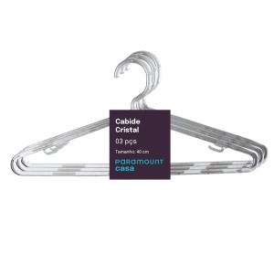 Conjunto de Cabides com 3 peças cristal Paramount