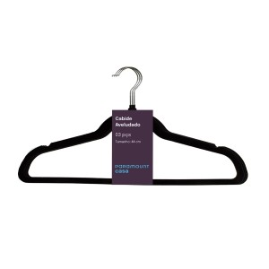 Conjunto 2 peças de Cabides Aveludados Preto